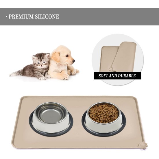 Reopet Silicone Pet Feeding Mats, Waterproof Dog and Cat Place Mats with Raised Edges, Dog and Cat Bowl Mats, Choice of Sizes Reopet Silicone Pet Feeding Mats, Waterproof Dog and Cat Place Mats with Raised Edges, Dog and Cat Bowl Mats, Choice of Sizes