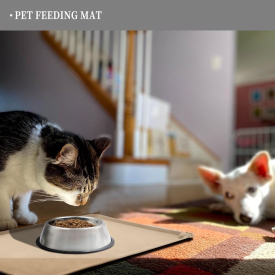 Reopet Silicone Pet Feeding Mats, Waterproof Dog and Cat Place Mats with Raised Edges, Dog and Cat Bowl Mats, Choice of Sizes Reopet Silicone Pet Feeding Mats, Waterproof Dog and Cat Place Mats with Raised Edges, Dog and Cat Bowl Mats, Choice of Sizes