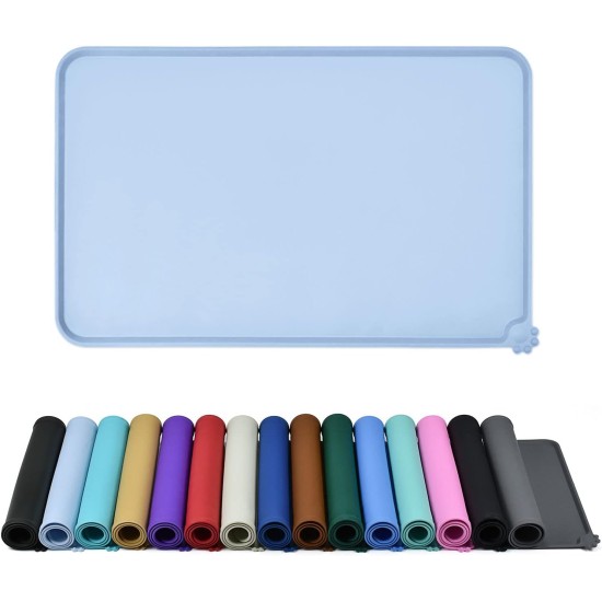 Reopet Silicone Pet Feeding Mats, Waterproof Dog and Cat Place Mats with Raised Edges, Dog and Cat Bowl Mats, Choice of Sizes Reopet Silicone Pet Feeding Mats, Waterproof Dog and Cat Place Mats with Raised Edges, Dog and Cat Bowl Mats, Choice of Sizes