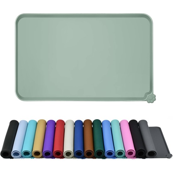 Reopet Silicone Pet Feeding Mats, Waterproof Dog and Cat Place Mats with Raised Edges, Dog and Cat Bowl Mats, Choice of Sizes Reopet Silicone Pet Feeding Mats, Waterproof Dog and Cat Place Mats with Raised Edges, Dog and Cat Bowl Mats, Choice of Sizes