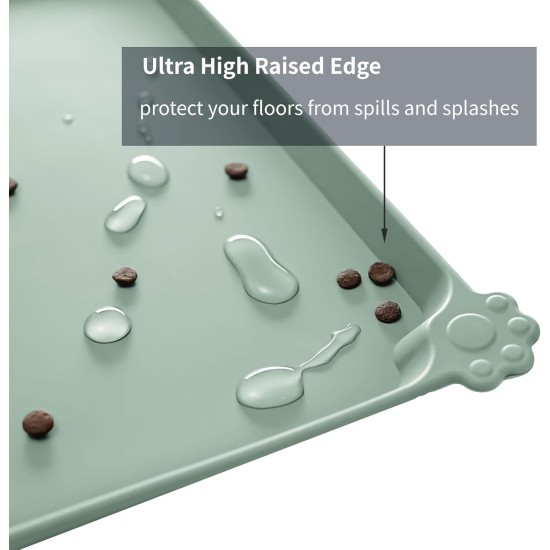 Reopet Silicone Pet Feeding Mats, Waterproof Dog and Cat Place Mats with Raised Edges, Dog and Cat Bowl Mats, Choice of Sizes Reopet Silicone Pet Feeding Mats, Waterproof Dog and Cat Place Mats with Raised Edges, Dog and Cat Bowl Mats, Choice of Sizes