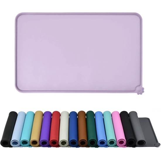 Reopet Silicone Pet Feeding Mats, Waterproof Dog and Cat Place Mats with Raised Edges, Dog and Cat Bowl Mats, Choice of Sizes Reopet Silicone Pet Feeding Mats, Waterproof Dog and Cat Place Mats with Raised Edges, Dog and Cat Bowl Mats, Choice of Sizes