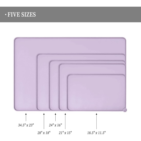 Reopet Silicone Pet Feeding Mats, Waterproof Dog and Cat Place Mats with Raised Edges, Dog and Cat Bowl Mats, Choice of Sizes Reopet Silicone Pet Feeding Mats, Waterproof Dog and Cat Place Mats with Raised Edges, Dog and Cat Bowl Mats, Choice of Sizes