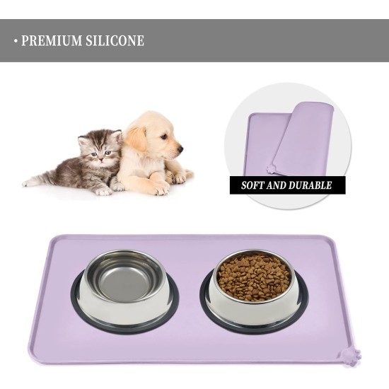 Reopet Silicone Pet Feeding Mats, Waterproof Dog and Cat Place Mats with Raised Edges, Dog and Cat Bowl Mats, Choice of Sizes Reopet Silicone Pet Feeding Mats, Waterproof Dog and Cat Place Mats with Raised Edges, Dog and Cat Bowl Mats, Choice of Sizes