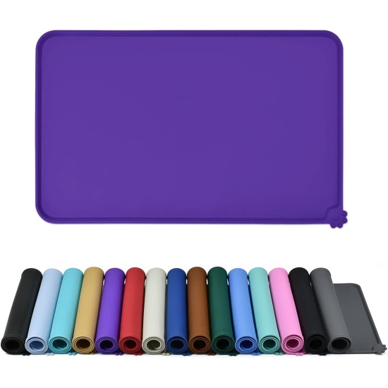 Reopet Silicone Pet Feeding Mats, Waterproof Dog and Cat Place Mats with Raised Edges, Dog and Cat Bowl Mats, Choice of Sizes Reopet Silicone Pet Feeding Mats, Waterproof Dog and Cat Place Mats with Raised Edges, Dog and Cat Bowl Mats, Choice of Sizes