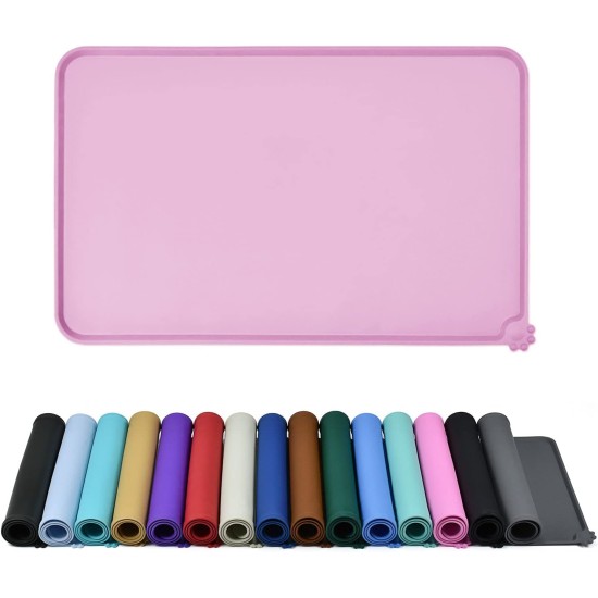 Reopet Silicone Pet Feeding Mats, Waterproof Dog and Cat Place Mats with Raised Edges, Dog and Cat Bowl Mats, Choice of Sizes Reopet Silicone Pet Feeding Mats, Waterproof Dog and Cat Place Mats with Raised Edges, Dog and Cat Bowl Mats, Choice of Sizes