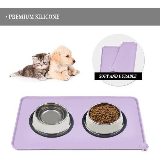 Reopet Silicone Pet Feeding Mats, Waterproof Dog and Cat Place Mats with Raised Edges, Dog and Cat Bowl Mats, Choice of Sizes Reopet Silicone Pet Feeding Mats, Waterproof Dog and Cat Place Mats with Raised Edges, Dog and Cat Bowl Mats, Choice of Sizes