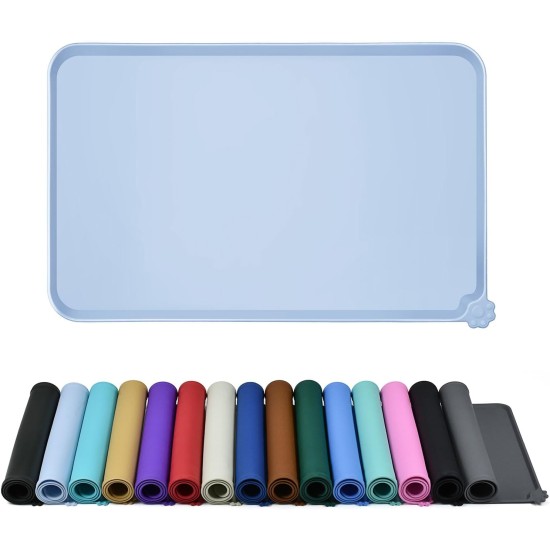 Reopet Silicone Pet Feeding Mats, Waterproof Dog and Cat Place Mats with Raised Edges, Dog and Cat Bowl Mats, Choice of Sizes Reopet Silicone Pet Feeding Mats, Waterproof Dog and Cat Place Mats with Raised Edges, Dog and Cat Bowl Mats, Choice of Sizes
