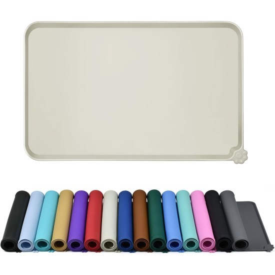 Reopet Silicone Pet Feeding Mats, Waterproof Dog and Cat Place Mats with Raised Edges, Dog and Cat Bowl Mats, Choice of Sizes Reopet Silicone Pet Feeding Mats, Waterproof Dog and Cat Place Mats with Raised Edges, Dog and Cat Bowl Mats, Choice of Sizes