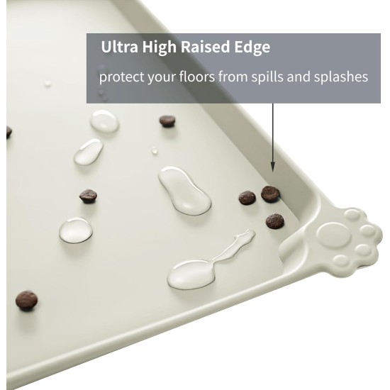 Reopet Silicone Pet Feeding Mats, Waterproof Dog and Cat Place Mats with Raised Edges, Dog and Cat Bowl Mats, Choice of Sizes Reopet Silicone Pet Feeding Mats, Waterproof Dog and Cat Place Mats with Raised Edges, Dog and Cat Bowl Mats, Choice of Sizes