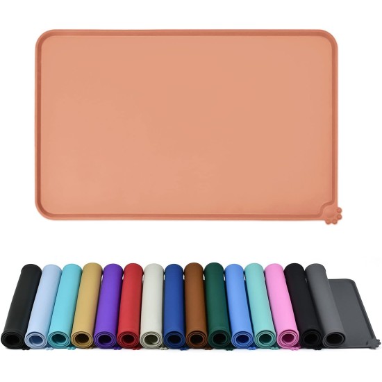 Reopet Silicone Pet Feeding Mats, Waterproof Dog and Cat Place Mats with Raised Edges, Dog and Cat Bowl Mats, Choice of Sizes Reopet Silicone Pet Feeding Mats, Waterproof Dog and Cat Place Mats with Raised Edges, Dog and Cat Bowl Mats, Choice of Sizes