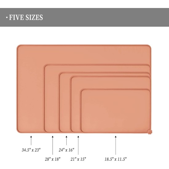 Reopet Silicone Pet Feeding Mats, Waterproof Dog and Cat Place Mats with Raised Edges, Dog and Cat Bowl Mats, Choice of Sizes Reopet Silicone Pet Feeding Mats, Waterproof Dog and Cat Place Mats with Raised Edges, Dog and Cat Bowl Mats, Choice of Sizes