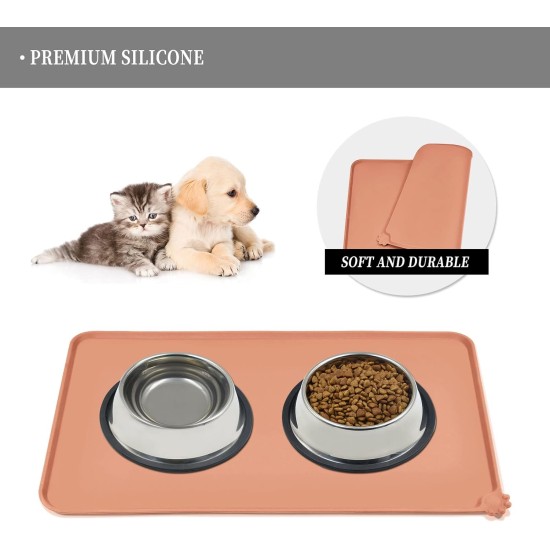Reopet Silicone Pet Feeding Mats, Waterproof Dog and Cat Place Mats with Raised Edges, Dog and Cat Bowl Mats, Choice of Sizes Reopet Silicone Pet Feeding Mats, Waterproof Dog and Cat Place Mats with Raised Edges, Dog and Cat Bowl Mats, Choice of Sizes