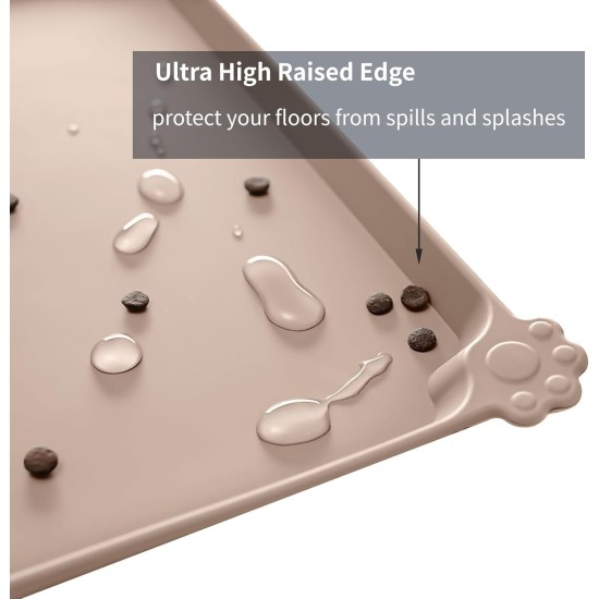 Reopet Silicone Pet Feeding Mats, Waterproof Dog and Cat Place Mats with Raised Edges, Dog and Cat Bowl Mats, Choice of Sizes Reopet Silicone Pet Feeding Mats, Waterproof Dog and Cat Place Mats with Raised Edges, Dog and Cat Bowl Mats, Choice of Sizes