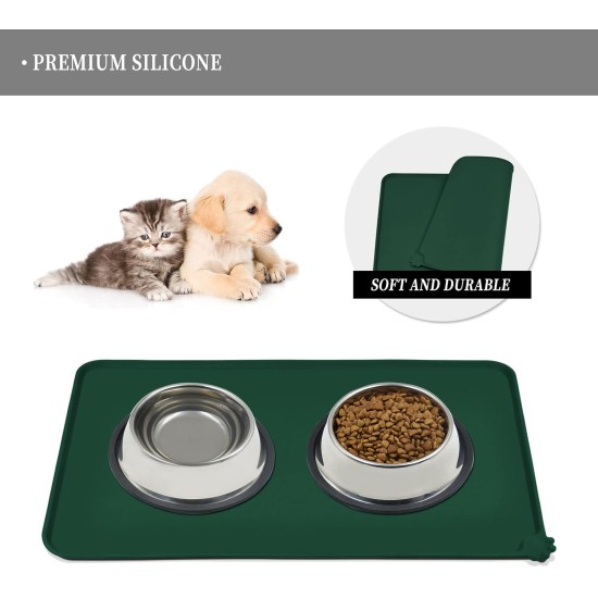 Reopet Silicone Pet Feeding Mats, Waterproof Dog and Cat Place Mats with Raised Edges, Dog and Cat Bowl Mats, Choice of Sizes Reopet Silicone Pet Feeding Mats, Waterproof Dog and Cat Place Mats with Raised Edges, Dog and Cat Bowl Mats, Choice of Sizes