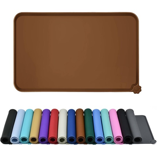 Reopet Silicone Pet Feeding Mats, Waterproof Dog and Cat Place Mats with Raised Edges, Dog and Cat Bowl Mats, Choice of Sizes Reopet Silicone Pet Feeding Mats, Waterproof Dog and Cat Place Mats with Raised Edges, Dog and Cat Bowl Mats, Choice of Sizes