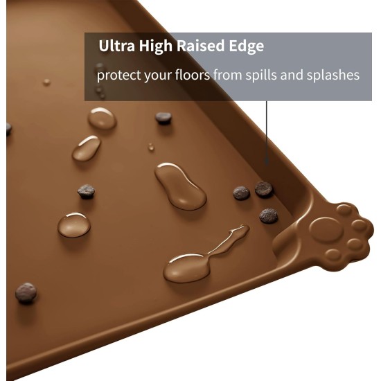 Reopet Silicone Pet Feeding Mats, Waterproof Dog and Cat Place Mats with Raised Edges, Dog and Cat Bowl Mats, Choice of Sizes Reopet Silicone Pet Feeding Mats, Waterproof Dog and Cat Place Mats with Raised Edges, Dog and Cat Bowl Mats, Choice of Sizes