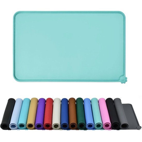 Reopet Silicone Pet Feeding Mats, Waterproof Dog and Cat Place Mats with Raised Edges, Dog and Cat Bowl Mats, Choice of Sizes Reopet Silicone Pet Feeding Mats, Waterproof Dog and Cat Place Mats with Raised Edges, Dog and Cat Bowl Mats, Choice of Sizes