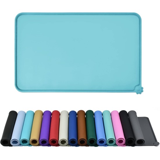 Reopet Silicone Pet Feeding Mats, Waterproof Dog and Cat Place Mats with Raised Edges, Dog and Cat Bowl Mats, Choice of Sizes Reopet Silicone Pet Feeding Mats, Waterproof Dog and Cat Place Mats with Raised Edges, Dog and Cat Bowl Mats, Choice of Sizes