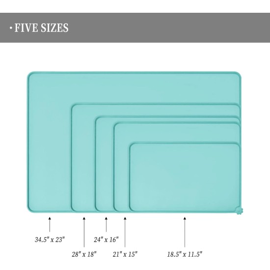 Reopet Silicone Pet Feeding Mats, Waterproof Dog and Cat Place Mats with Raised Edges, Dog and Cat Bowl Mats, Choice of Sizes Reopet Silicone Pet Feeding Mats, Waterproof Dog and Cat Place Mats with Raised Edges, Dog and Cat Bowl Mats, Choice of Sizes