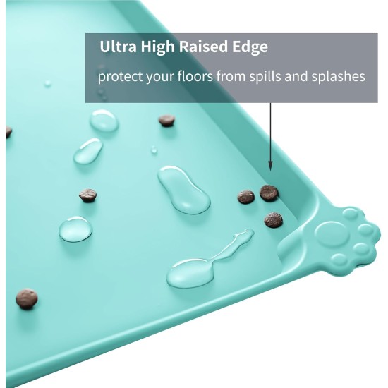 Reopet Silicone Pet Feeding Mats, Waterproof Dog and Cat Place Mats with Raised Edges, Dog and Cat Bowl Mats, Choice of Sizes Reopet Silicone Pet Feeding Mats, Waterproof Dog and Cat Place Mats with Raised Edges, Dog and Cat Bowl Mats, Choice of Sizes