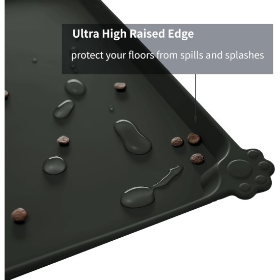 Reopet Silicone Pet Feeding Mats, Waterproof Dog and Cat Place Mats with Raised Edges, Dog and Cat Bowl Mats, Choice of Sizes Reopet Silicone Pet Feeding Mats, Waterproof Dog and Cat Place Mats with Raised Edges, Dog and Cat Bowl Mats, Choice of Sizes
