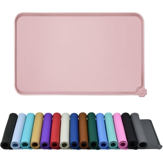 Reopet Silicone Pet Feeding Mats, Waterproof Dog and Cat Place Mats with Raised Edges, Dog and Cat Bowl Mats, Choice of Sizes Reopet Silicone Pet Feeding Mats, Waterproof Dog and Cat Place Mats with Raised Edges, Dog and Cat Bowl Mats, Choice of Sizes