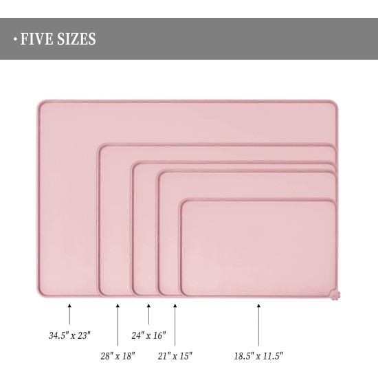 Reopet Silicone Pet Feeding Mats, Waterproof Dog and Cat Place Mats with Raised Edges, Dog and Cat Bowl Mats, Choice of Sizes Reopet Silicone Pet Feeding Mats, Waterproof Dog and Cat Place Mats with Raised Edges, Dog and Cat Bowl Mats, Choice of Sizes