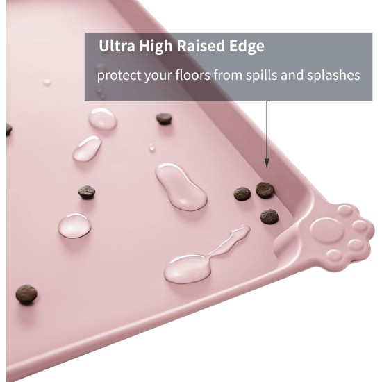 Reopet Silicone Pet Feeding Mats, Waterproof Dog and Cat Place Mats with Raised Edges, Dog and Cat Bowl Mats, Choice of Sizes Reopet Silicone Pet Feeding Mats, Waterproof Dog and Cat Place Mats with Raised Edges, Dog and Cat Bowl Mats, Choice of Sizes