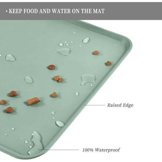 Reopet Silicone Pet Feeding Mats, Waterproof Dog and Cat Place Mats with Raised Edges, Dog and Cat Bowl Mats, Choice of Sizes Reopet Silicone Pet Feeding Mats, Waterproof Dog and Cat Place Mats with Raised Edges, Dog and Cat Bowl Mats, Choice of Sizes