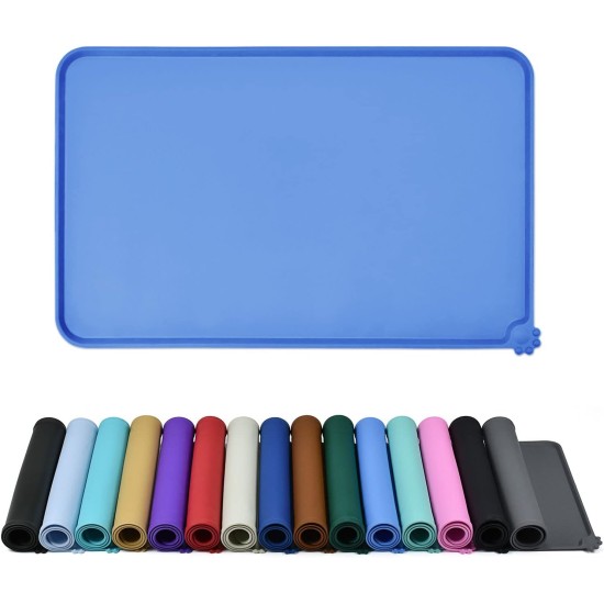 Reopet Silicone Pet Feeding Mats, Waterproof Dog and Cat Place Mats with Raised Edges, Dog and Cat Bowl Mats, Choice of Sizes Reopet Silicone Pet Feeding Mats, Waterproof Dog and Cat Place Mats with Raised Edges, Dog and Cat Bowl Mats, Choice of Sizes