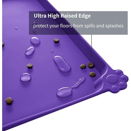 Reopet Silicone Pet Feeding Mats, Waterproof Dog and Cat Place Mats with Raised Edges, Dog and Cat Bowl Mats, Choice of Sizes Reopet Silicone Pet Feeding Mats, Waterproof Dog and Cat Place Mats with Raised Edges, Dog and Cat Bowl Mats, Choice of Sizes