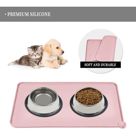 Reopet Silicone Pet Feeding Mats, Waterproof Dog and Cat Place Mats with Raised Edges, Dog and Cat Bowl Mats, Choice of Sizes Reopet Silicone Pet Feeding Mats, Waterproof Dog and Cat Place Mats with Raised Edges, Dog and Cat Bowl Mats, Choice of Sizes