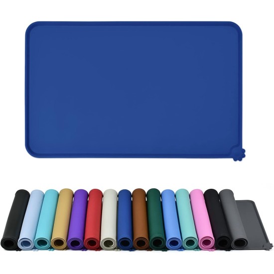 Reopet Silicone Pet Feeding Mats, Waterproof Dog and Cat Place Mats with Raised Edges, Dog and Cat Bowl Mats, Choice of Sizes Reopet Silicone Pet Feeding Mats, Waterproof Dog and Cat Place Mats with Raised Edges, Dog and Cat Bowl Mats, Choice of Sizes