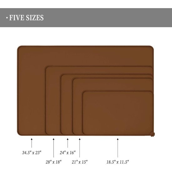 Reopet Silicone Pet Feeding Mats, Waterproof Dog and Cat Place Mats with Raised Edges, Dog and Cat Bowl Mats, Choice of Sizes Reopet Silicone Pet Feeding Mats, Waterproof Dog and Cat Place Mats with Raised Edges, Dog and Cat Bowl Mats, Choice of Sizes
