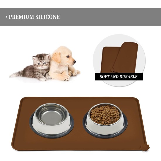 Reopet Silicone Pet Feeding Mats, Waterproof Dog and Cat Place Mats with Raised Edges, Dog and Cat Bowl Mats, Choice of Sizes Reopet Silicone Pet Feeding Mats, Waterproof Dog and Cat Place Mats with Raised Edges, Dog and Cat Bowl Mats, Choice of Sizes
