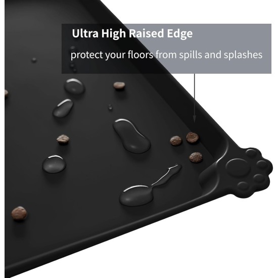 Reopet Silicone Pet Feeding Mats, Waterproof Dog and Cat Place Mats with Raised Edges, Dog and Cat Bowl Mats, Choice of Sizes Reopet Silicone Pet Feeding Mats, Waterproof Dog and Cat Place Mats with Raised Edges, Dog and Cat Bowl Mats, Choice of Sizes