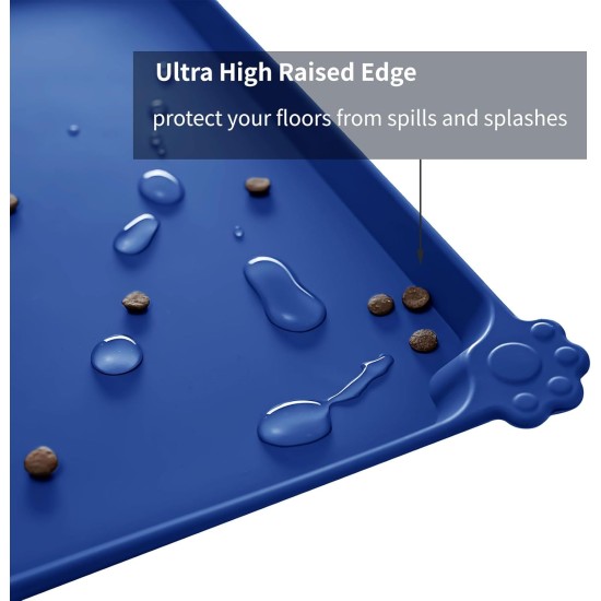 Reopet Silicone Pet Feeding Mats, Waterproof Dog and Cat Place Mats with Raised Edges, Dog and Cat Bowl Mats, Choice of Sizes Reopet Silicone Pet Feeding Mats, Waterproof Dog and Cat Place Mats with Raised Edges, Dog and Cat Bowl Mats, Choice of Sizes