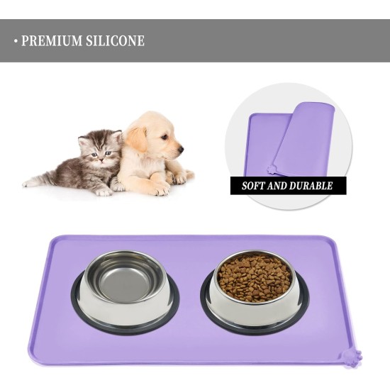 Reopet Silicone Pet Feeding Mats, Waterproof Dog and Cat Place Mats with Raised Edges, Dog and Cat Bowl Mats, Choice of Sizes Reopet Silicone Pet Feeding Mats, Waterproof Dog and Cat Place Mats with Raised Edges, Dog and Cat Bowl Mats, Choice of Sizes