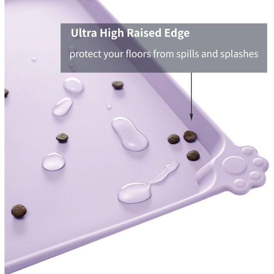 Reopet Silicone Pet Feeding Mats, Waterproof Dog and Cat Place Mats with Raised Edges, Dog and Cat Bowl Mats, Choice of Sizes Reopet Silicone Pet Feeding Mats, Waterproof Dog and Cat Place Mats with Raised Edges, Dog and Cat Bowl Mats, Choice of Sizes