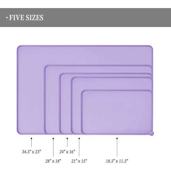 Reopet Silicone Pet Feeding Mats, Waterproof Dog and Cat Place Mats with Raised Edges, Dog and Cat Bowl Mats, Choice of Sizes Reopet Silicone Pet Feeding Mats, Waterproof Dog and Cat Place Mats with Raised Edges, Dog and Cat Bowl Mats, Choice of Sizes
