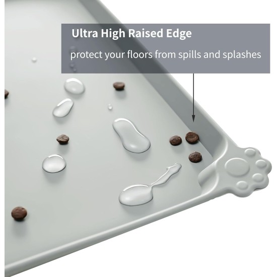 Reopet Silicone Pet Feeding Mats, Waterproof Dog and Cat Place Mats with Raised Edges, Dog and Cat Bowl Mats, Choice of Sizes Reopet Silicone Pet Feeding Mats, Waterproof Dog and Cat Place Mats with Raised Edges, Dog and Cat Bowl Mats, Choice of Sizes