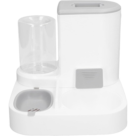 RiToEasysports Automatic Pet Feeder, Water and Food Bowl Set, Automatic Feeder, Multifunctional, 2-in-1, One-Piece, Large Capacity, Cat Drinkers (Grey) RiToEasysports Automatic Pet Feeder, Water and Food Bowl Set, Automatic Feeder, Multifunctional, 2-in-1, One-Piece, Large Capacity, Cat Drinkers (Grey)