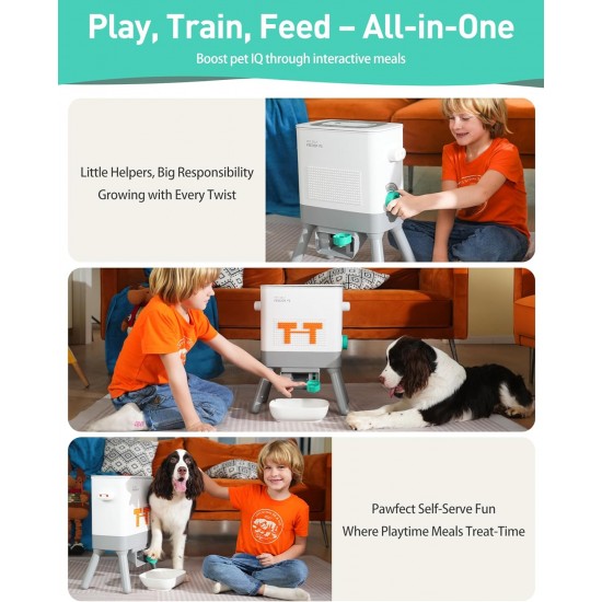 Romiromi Automatic Cat Dog Feeder 8.5 L for Training, Improve IQ, Interactive Automatic Cat Feeder for Cats and Dogs, Increase, Interactive Feeding Station for Pets Romiromi Automatic Cat Dog Feeder 8.5 L for Training, Improve IQ, Interactive Automatic Cat Feeder for Cats and Dogs, Increase, Interactive Feeding Station for Pets