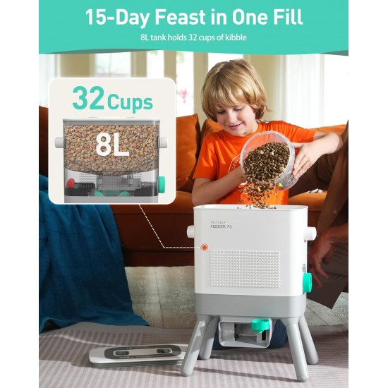 Romiromi Automatic Cat Dog Feeder 8.5 L for Training, Improve IQ, Interactive Automatic Cat Feeder for Cats and Dogs, Increase, Interactive Feeding Station for Pets Romiromi Automatic Cat Dog Feeder 8.5 L for Training, Improve IQ, Interactive Automatic Cat Feeder for Cats and Dogs, Increase, Interactive Feeding Station for Pets