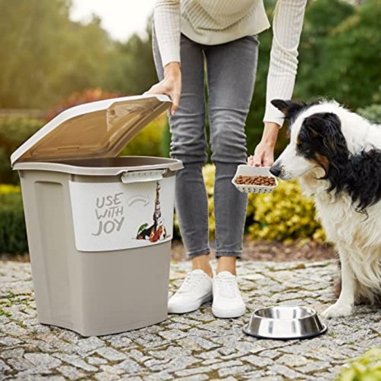 Rotho Archie Pet Food Container 38 L with Lid, Plastic (PP) BPA-Free, Multicoloured, 38 L (41.0 x 37.0 x 50.0 cm) Rotho Archie Pet Food Container 38 L with Lid, Plastic (PP) BPA-Free, Multicoloured, 38 L (41.0 x 37.0 x 50.0 cm)