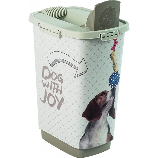 Rotho plastic pet food storage box (PP) with cat design - Cody dry food., medium Rotho plastic pet food storage box (PP) with cat design - Cody dry food., medium