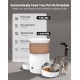 SURDY 3L Automatic Cat Feeder, 2 Bowls, Feeder for Cats and Dogs, Even Distribution Cat Food with 2 Stainless Steel Bowls, 10s Meal Recording and Timer Setting 1-6 Meals/Day SURDY 3L Automatic Cat Feeder, 2 Bowls, Feeder for Cats and Dogs, Even Distribution Cat Food with 2 Stainless Steel Bowls, 10s Meal Recording and Timer Setting 1-6 Meals/Day