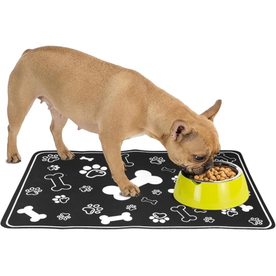 Sicherheit Katzen Napfunterlage 50X30 cm, Wasserdicht Matte Hundenapf, rutschfeste Futternapf Unterlage, Saugfähige Schnelltrocknend Futtermatte Hund für Regenmatten, Spielmatten, Badematten Sicherheit Katzen Napfunterlage 50X30 cm, Wasserdicht Matte Hundenapf, rutschfeste Futternapf Unterlage, Saugfähige Schnelltrocknend Futtermatte Hund für Regenmatten, Spielmatten, Badematten