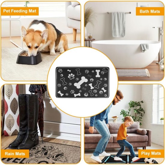 Sicherheit Katzen Napfunterlage 50X30 cm, Wasserdicht Matte Hundenapf, rutschfeste Futternapf Unterlage, Saugfähige Schnelltrocknend Futtermatte Hund für Regenmatten, Spielmatten, Badematten Sicherheit Katzen Napfunterlage 50X30 cm, Wasserdicht Matte Hundenapf, rutschfeste Futternapf Unterlage, Saugfähige Schnelltrocknend Futtermatte Hund für Regenmatten, Spielmatten, Badematten